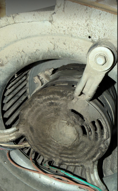 Blower Motor & Air Handler Cleaning before cleaning