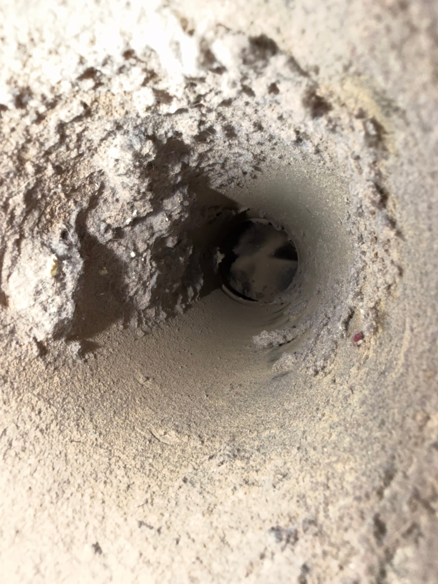 Dryer Vent Cleaning before Ridgeline cleaning — Packed dryer vent cleared