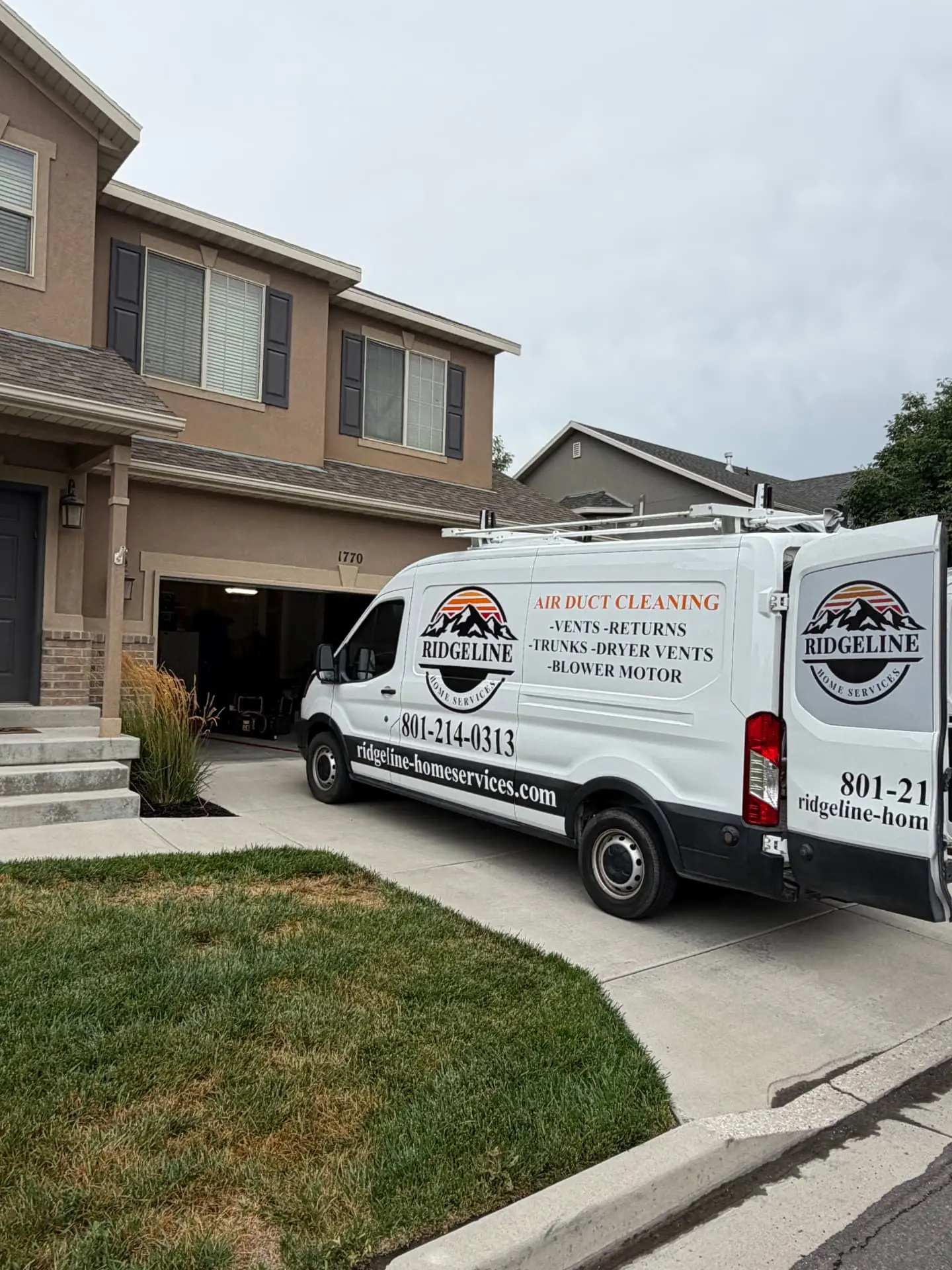 Ridgeline Home Services van ready for air duct cleaning